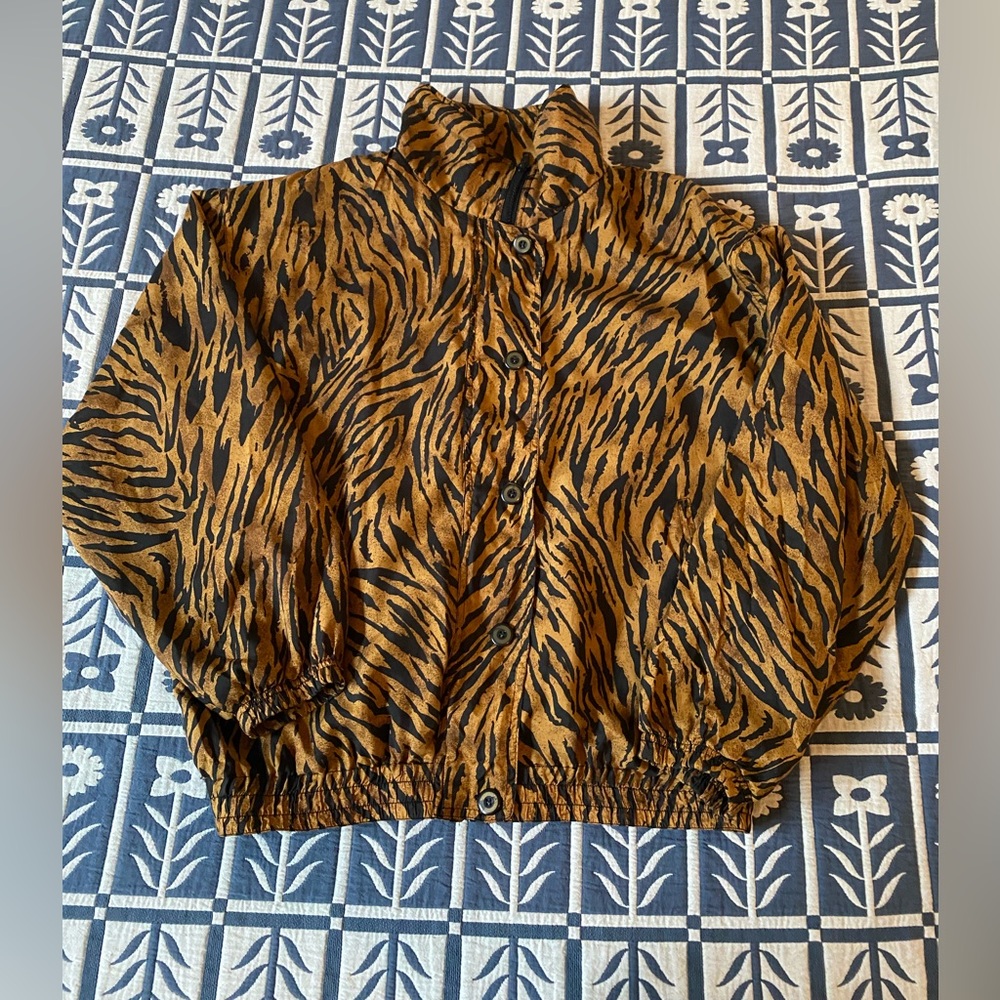 Animal Print 100% Silk Lightweight Jacket